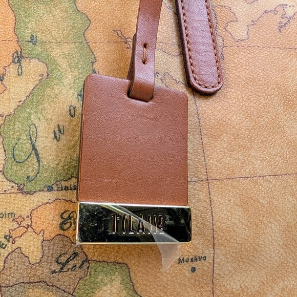 Alviero Martini 1A Classe Geo Classic World Map Zip-Top Tote Bag - Picture 5 of 13